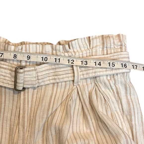 Banana Republic Women's Linen Blend Paperbag Wide Leg Pant- Size 10 - Picture 7 of 11